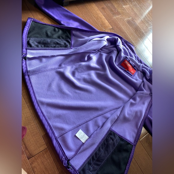 O’Neill Women’s Jacket Size S Soft Shell Fleece Lined Hooded Purple Full Zip - Picture 7 of 14